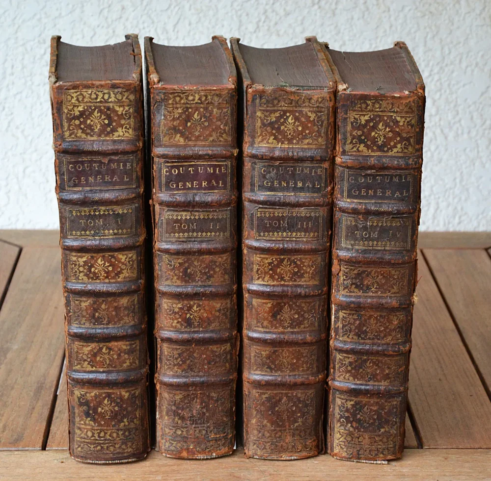 Nouveau coutumier général, ou corps des coutumes générales et particulières de France et des provinces connues sous le nom des Gaules ; exactement vérifiées sur les originaux conservez au Greffe du Parlement de Paris, & des autres Cours du Royaume.
Avec les notes de MM. Toussaint Chauvelin, Julien Brodeau, & Jean-Marie Ricard, avocats au Parlement.
Jointes aux annotations de MM. Charles Du Molin, François Ragueneau & Gabriel-Michel de La Rochemaillet.
Mis en ordre, & accompagné de sommaires en marge des articles, d’interprétation des dictions obscures employées dans les textes, de listes alphabétiques des lieux régis par chaque coutume, et enrichi de nouvelles notes tirées des principales observations des commentateurs, & des jugemens qui ont éclairci, interprété, ou corrigé quelques points & articles de coutumes. - photo