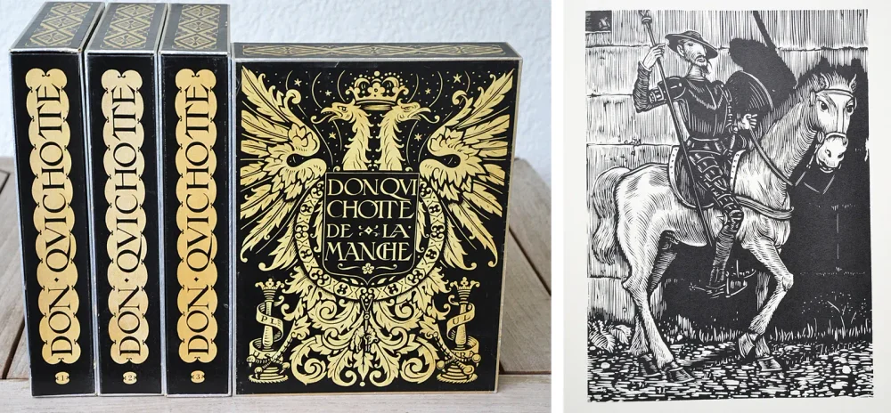 Don Quichotte de La Manche.
Traduction française de Francis de Miomandre – Gravures sur bois de Louis Jou. - photo