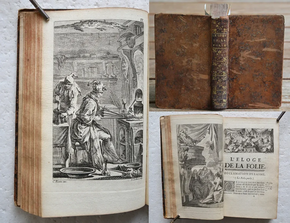 L’éloge de la folie, traduit du latin d’Érasme par M. Gueudeville.
Nouvelle édition revue & corrigée sur le texte de l’édition de Bâle, et ornée de nouvelles figures. Avec des notes. - photo