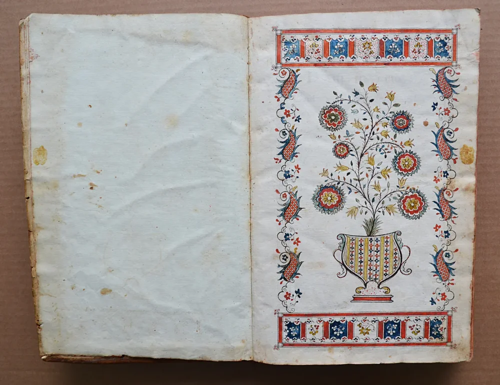 Livre d’arithmétique contenant les règles utiles pour le commerce et autres avec leurs explications.
Appartenant à Jean-Antoine Bêch fils de Joseph de ce lieu d’Entrecasteau.
Fini le vingt-six du mois de septembre de l’année mil sept cent quatre-vingt-cinq.
Fait de la main gauche de M. Louis André Simon démonstrateur de l’Arithmétique. 1785. - photo