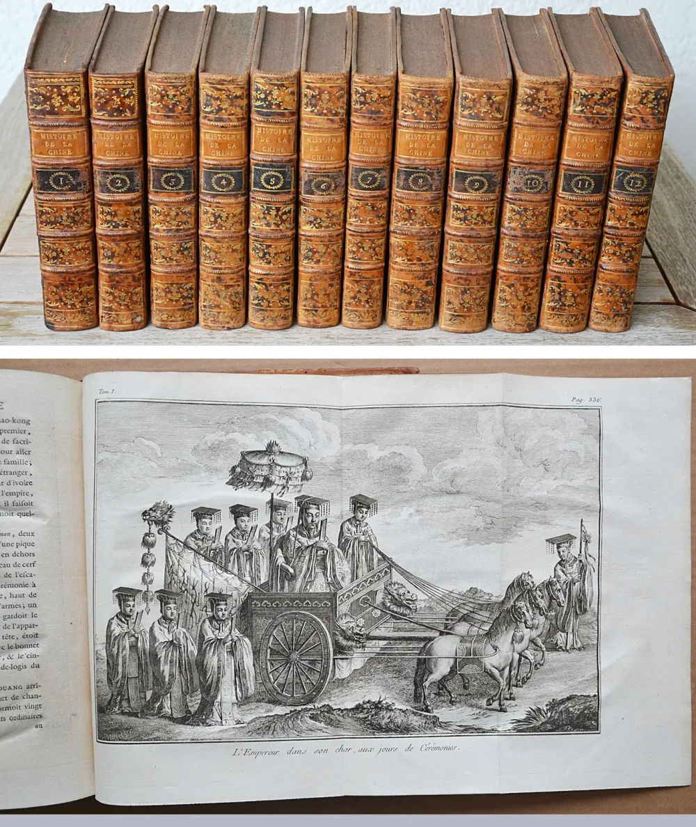 Histoire générale de la Chine, ou annales de cet Empire.
Traduites du Tong-Kien-Kang-Mou, par le feu Père Joseph-Anne-Marie de Moyriac de Mailla, jésuite François, missionnaire à Pékin.
Publiées par M. l’Abbé Grosier, et dirigées par M. Le Roux des Hautesrayes (…)
Ouvrage enrichi de figures & de nouvelles cartes géographiques de la Chine ancienne & moderne, levées par ordre du feu Empereur Kang-Hi, & gravées pour la première fois. - photo