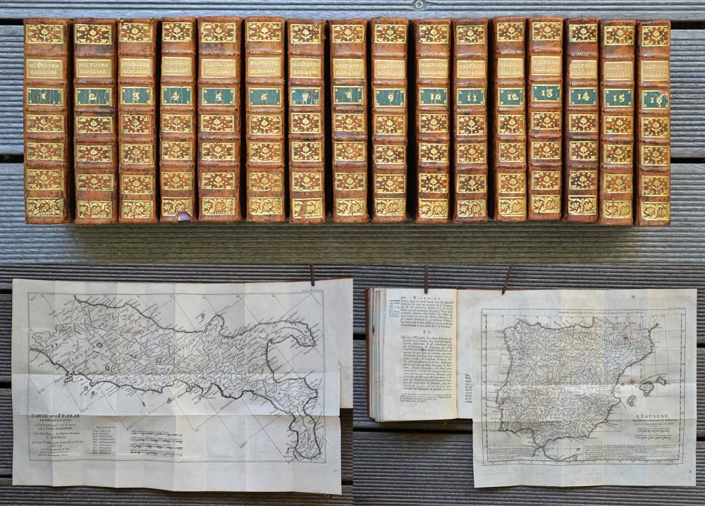 Histoire romaine, depuis la fondation de Rome jusqu’à la bataille d’Actium : c’est-à-dire, jusqu’à la fin de la République.
Nouvelle édition édition très exactement corrigée. - photo