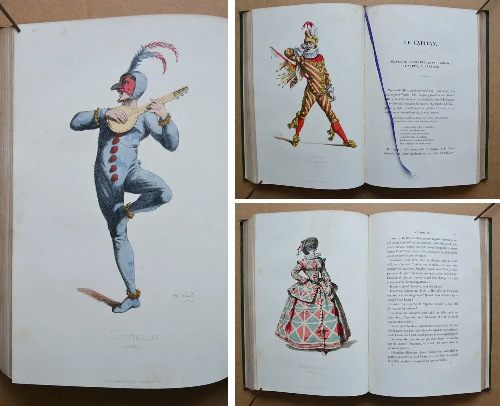 Masques et bouffons – Comédie italienne.
Texte et dessins par Maurice Sand – Gravures par A. Manceau – Préface par George Sand. - photo