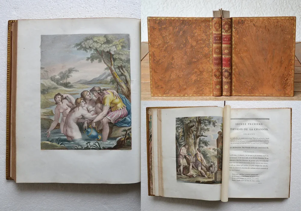 Idylles de Théocrite, traduites en français par J.-B. Gail, professeur de littérature grecque au Collège de France.
Nouvelle édition, ornée de figures gravées d’après les dessins de Barbier & Boichot [suivi de] : Les amours de Léandre et de Héro, poème de Musée le Grammairien, traduit en français, avec le texte grec, la version latine, des notes critiques, & un index ; par J.-B. Gail. - photo