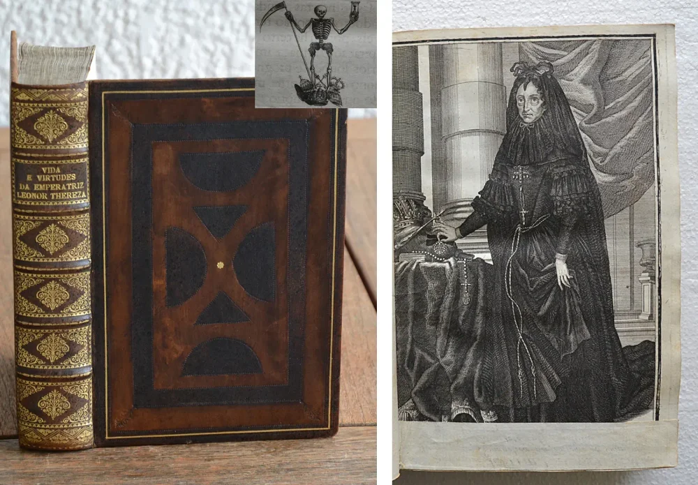 Vida, e virtudes heroycas da Augustissima Emperatriz Leonor Magdalena Thereza, esposa de Leopoldo o grande Emperador dos romanos, dedicada a Serenissima Senhora Infante de Portugal D. Maria (…).
Traduzida de Alemao em Portuguez por D. Joao Leopoldo Barao livre de Seegh (…). - photo