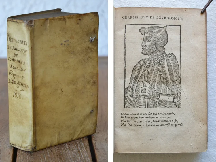Les Mémoires de Philippe de Commines chevalier, seigneur d’Argenton.
Sur les principaux faicts & gestes de Loys XI & Charles VIII, son fils, Roys de France.
Deux Epistres de Jean Sleidan, avec la vie de l’autheur. Et un ample indice des choses plus remarquables.
Le tout revu & corrigé sur l’édition de Denis Sauvage. - photo