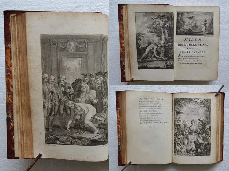 Recueil de contes et de poèmes, par M. D**. Ci-devant Mousquetaire. Troisième édition augmentée de l’Hermitage de Beauvais [suivi de]: Fables nouvelles – Livre premier & Livre second. - photo