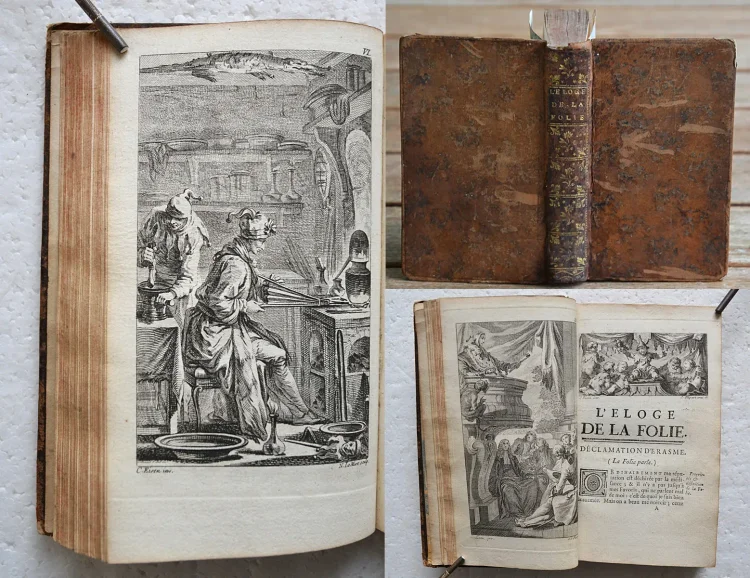 L’éloge de la folie, traduit du latin d’Érasme par M. Gueudeville.
Nouvelle édition revue & corrigée sur le texte de l’édition de Bâle, et ornée de nouvelles figures. Avec des notes. - photo