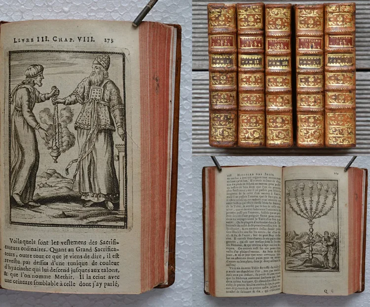 Histoire de juifs écrite par Flavius Joseph, sous le titre de Antiquitez Iudaïques, traduite sur l’original grec revue sur divers manuscrits, par Monsieur Arnauld D’Andilly.
Histoire de la guerre des juifs contre les romains par Flavius Joseph, et sa vie écrite par luy-même. Traduite du grec par Mr. Arnauld d’Andilly. - photo