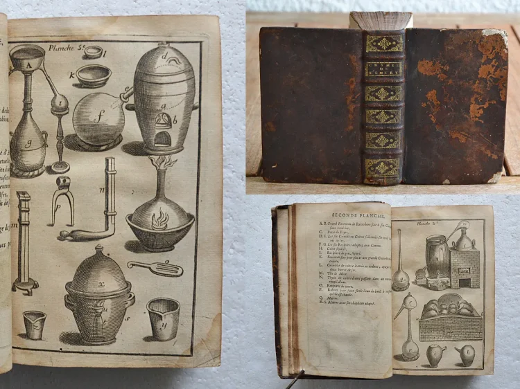 Cours de chymie, contenant la manière de faire les opérations qui sont en usage dans la Médecine, par une méthode facile.
Avec des raisonnemens sur chaque opération, pour l’instruction de ceux qui veulent s’appliquer à cette Science.
Onzième édition. Revuë, corrigée & augmentée par l’autheur. - photo