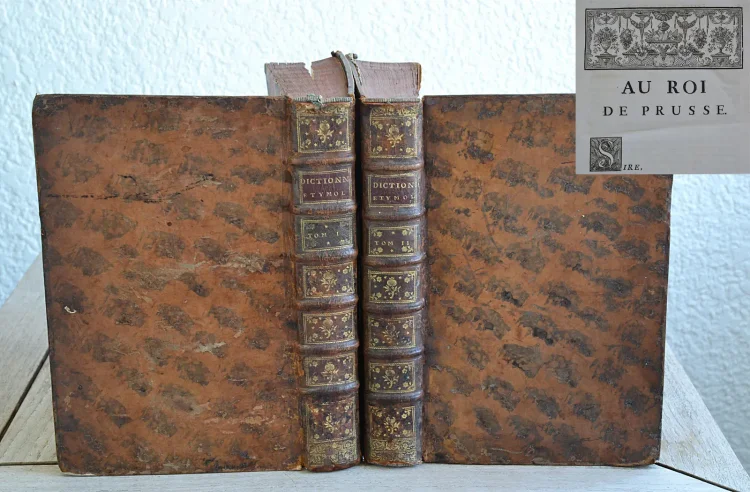Dictionnaire étymologique de la langue Françoise (…)
Nouvelle édition, dans outre les origines & les additions ci-dessus, qu’on a insérées à leur place, on trouvera encore les étymologies de Messieurs Huet, Le Duchat, de Vergy, & plusieurs autres (…) Auquel on a ajouté le dictionnaire des termes du vieux François, ou Trésor des Recherches & Antiquités Gauloise & Françoises de Borel, augmenté des mots qui y étaient oubliés, extraits des Dictionnaires de Monet & Nicot, & des auteurs anciens de la langue Françoise. - photo