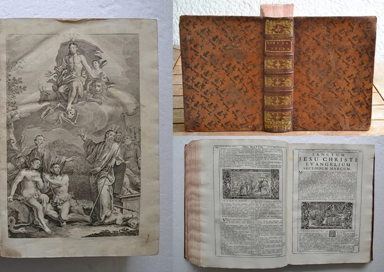 Biblia Sacra – Vulgate editionis.
Sixti V & Clem. VIII Pont. Max. Auctoritate recognita.
Notis chronologicis, historicis, et geographicis illustrata, juxta editionem parisiensem Antonii Vitre (…). - photo