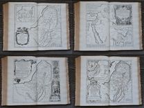 La Sainte Bible en latin et en françois, avec des notes littérales pour l’intelligence des endroits les plus difficiles.
Et la concorde des quatre évangélistes.
Divisé en trois tomes, avec un quatrième tome, contenant les livres apocryphes de l’Ancien Testament, en latin & en françois, & plusieurs autres pièces.
Des dissertations sur l’Écriture Sainte : une explication des noms hébreux, des traités & des tables de chronologie & de géographie, enrichies de figures & de nouvelles cartes, & plusieurs tables des matières. - image 5