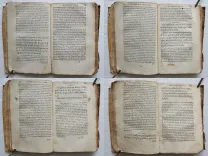 Accord de plusieurs passages des Sainctes Escritures, qui semblent en apparence discordans : avec déclaration familière d’iceux.
Revue & augmenté outre la précédente édition.
La table des passages accordez en ce présent recueil est mise en la fin du livre. - photo