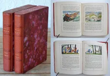 Contes des mille et une nuits.
Histoire de Sindbad le marin + Histoire d’Aladin ou la lampe merveilleuse.
Illustrations de Henry Lemarié. - photo