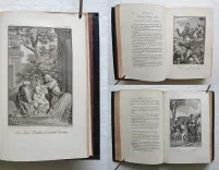 « L’ensemble formera toujours un bel ouvrage, le premier livre à la tête du catalogue d’une collection de livres à figures du XVIIIe siècle » (R. Portalis, Les Dessinateurs d’illustrations au dix-huitième siècle, Paris, 1877, p. 373).
La Sainte Bible, contenant l’Ancien et le Nouveau Testament, traduite en François sur la Vulgate, par M. Le Maistre de Saci.
Nouvelle édition, ornée de 300 figures, gravées d’après les dessins de M. Marillier. - photo