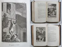 « L’ensemble formera toujours un bel ouvrage, le premier livre à la tête du catalogue d’une collection de livres à figures du XVIIIe siècle » (R. Portalis, Les Dessinateurs d’illustrations au dix-huitième siècle, Paris, 1877, p. 373).
La Sainte Bible, contenant l’Ancien et le Nouveau Testament, traduite en François sur la Vulgate, par M. Le Maistre de Saci.
Nouvelle édition, ornée de 300 figures, gravées d’après les dessins de M. Marillier. - photo