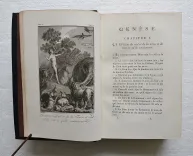 « L’ensemble formera toujours un bel ouvrage, le premier livre à la tête du catalogue d’une collection de livres à figures du XVIIIe siècle » (R. Portalis, Les Dessinateurs d’illustrations au dix-huitième siècle, Paris, 1877, p. 373).
La Sainte Bible, contenant l’Ancien et le Nouveau Testament, traduite en François sur la Vulgate, par M. Le Maistre de Saci.
Nouvelle édition, ornée de 300 figures, gravées d’après les dessins de M. Marillier. - photo