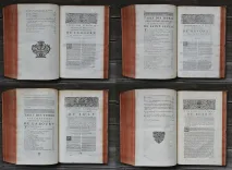 Nouveau coutumier général, ou corps des coutumes générales et particulières de France et des provinces connues sous le nom des Gaules ; exactement vérifiées sur les originaux conservez au Greffe du Parlement de Paris, & des autres Cours du Royaume.
Avec les notes de MM. Toussaint Chauvelin, Julien Brodeau, & Jean-Marie Ricard, avocats au Parlement.
Jointes aux annotations de MM. Charles Du Molin, François Ragueneau & Gabriel-Michel de La Rochemaillet.
Mis en ordre, & accompagné de sommaires en marge des articles, d’interprétation des dictions obscures employées dans les textes, de listes alphabétiques des lieux régis par chaque coutume, et enrichi de nouvelles notes tirées des principales observations des commentateurs, & des jugemens qui ont éclairci, interprété, ou corrigé quelques points & articles de coutumes. - photo