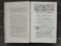 Nouveau coutumier général, ou corps des coutumes générales et particulières de France et des provinces connues sous le nom des Gaules ; exactement vérifiées sur les originaux conservez au Greffe du Parlement de Paris, & des autres Cours du Royaume.
Avec les notes de MM. Toussaint Chauvelin, Julien Brodeau, & Jean-Marie Ricard, avocats au Parlement.
Jointes aux annotations de MM. Charles Du Molin, François Ragueneau & Gabriel-Michel de La Rochemaillet.
Mis en ordre, & accompagné de sommaires en marge des articles, d’interprétation des dictions obscures employées dans les textes, de listes alphabétiques des lieux régis par chaque coutume, et enrichi de nouvelles notes tirées des principales observations des commentateurs, & des jugemens qui ont éclairci, interprété, ou corrigé quelques points & articles de coutumes. - photo