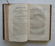 Élémens de l’art vétérinaire.
Traité de la conformation extérieure du cheval ; de sa beauté et de ses défauts ; des considérations auxquelles il importe de s’arrêter dans le choix qu’on doit en faire ; des soins qu’il exige, de sa multiplication, ou des haras, etc.
A l’usage des élèves des écoles impériales vétérinaires.
Sixième édition , publiée avec des notes par J.B. Huzard, vétérinaire, membre de l’Institut de France (…). - photo