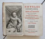 Novelas exemplares.
Dirigidas a la exelentissima señora Condessa de Westmorland. En esta ultima imprecion.
Adornadas y illustradas de muy bellas estampas. - photo