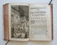 Novelas exemplares.
Dirigidas a la exelentissima señora Condessa de Westmorland. En esta ultima imprecion.
Adornadas y illustradas de muy bellas estampas. - photo