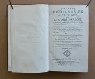 Nouveau dictionnaire historique ; ou histoire abrégée de tous les hommes qui se sont fait un nom par des talens, des vertus, des forfaits, des erreurs, etc.
Depuis le commencement du monde jusqu’à nos jours. Et dans laquelle on expose avec impartialité ce que les écrivains les plus judicieux ont pensé sur le caractère, les mœurs & les ouvrages des hommes célèbres dans tous les genres.
Avec des tables chronologiques pour réduire en corps d’histoire les articles répandus dans ce dictionnaire.
Par une Société de Gens-de-Lettres. - photo