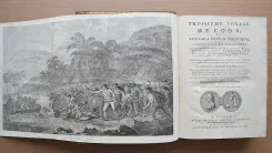 1] Relation des voyages entrepris par ordre de Sa Majesté britannique, actuellement régnante, pou faire des découvertes dans l’hémisphère méridional, et successivement exécutés par le commodore Byron, le capitaine Carteret, le capitaine Wallis & le capitaine Cook, dans les vaisseaux le Dauphin, le Swallow & l’Endeavour. - photo