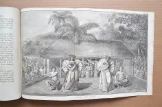 1] Relation des voyages entrepris par ordre de Sa Majesté britannique, actuellement régnante, pou faire des découvertes dans l’hémisphère méridional, et successivement exécutés par le commodore Byron, le capitaine Carteret, le capitaine Wallis & le capitaine Cook, dans les vaisseaux le Dauphin, le Swallow & l’Endeavour. - photo