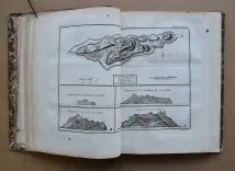 Cartes et figures des voyages entrepris par ordre de Sa Majesté Britannique, actuellement régnante ; pour faire des découvertes dans l’hémisphère méridional, et successivement exécutés par le Commodore Byron, le capitaine Carteret, le capitaine Wallis & le capitaine Cook, dans les vaisseaux le Dauphin, le Swallow & l’Endeavour.
Rédigés d’après les journaux tenus par les différens commandans & les papiers de M. Banks, par J. Hawkesworth, Docteur en Droit. - photo