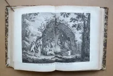 Cartes et figures des voyages entrepris par ordre de Sa Majesté Britannique, actuellement régnante ; pour faire des découvertes dans l’hémisphère méridional, et successivement exécutés par le Commodore Byron, le capitaine Carteret, le capitaine Wallis & le capitaine Cook, dans les vaisseaux le Dauphin, le Swallow & l’Endeavour.
Rédigés d’après les journaux tenus par les différens commandans & les papiers de M. Banks, par J. Hawkesworth, Docteur en Droit. - photo