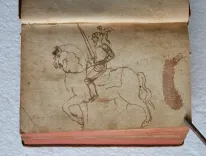 Les premières œuvres.
Au Roy de France & de Pologne.
Revues, corrigées & augmentées en ceste dernière impression.
A Lyon, par les Héritiers de François Didier, à l’enseigne du Fénix, sans date [1580] (Tchémerzine, T2, p. 884). - photo