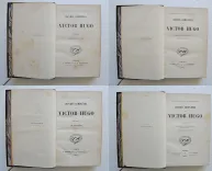 Édition définitive d’après les manuscrits originaux.Œuvres complètes de Victor Hugo. Édition « ne varietur ».Paris, J. Hetzel & Cie et A. Quantin & Cie, 1880-1888.50 volumes in-8 (15,8 x 24 cm.), demi-maroquin bleu à long grain à coins, double filet doré sur les plats, dos à nerfs ornés de filets dorés, date dorée en queue, têtes rouges (reliure de l’époque). - photo