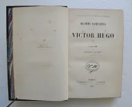 Édition définitive d’après les manuscrits originaux.Œuvres complètes de Victor Hugo. Édition « ne varietur ».Paris, J. Hetzel & Cie et A. Quantin & Cie, 1880-1888.50 volumes in-8 (15,8 x 24 cm.), demi-maroquin bleu à long grain à coins, double filet doré sur les plats, dos à nerfs ornés de filets dorés, date dorée en queue, têtes rouges (reliure de l’époque). - photo
