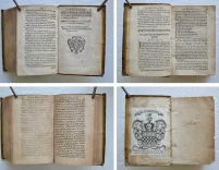 La Sainte Bible en latin et en françois, avec des notes littérales pour l’intelligence des endroits les plus difficiles.
Et la concorde des quatre évangélistes.
Divisé en trois tomes, avec un quatrième tome, contenant les livres apocryphes de l’Ancien Testament, en latin & en françois, & plusieurs autres pièces.
Des dissertations sur l’Écriture Sainte : une explication des noms hébreux, des traités & des tables de chronologie & de géographie, enrichies de figures & de nouvelles cartes, & plusieurs tables des matières. - photo