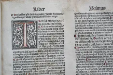 Agonis senensi super quarta folio en primi Avicenne preclara expositio cum annotationibus Jacobi de Partibus [suive de :] [Galien] / Expositio Jacobi de Forlivio super libros legnicum questionibus eiusdem (…). - photo