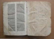 Agonis senensi super quarta folio en primi Avicenne preclara expositio cum annotationibus Jacobi de Partibus [suive de :] [Galien] / Expositio Jacobi de Forlivio super libros legnicum questionibus eiusdem (…). - photo