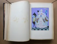 Album mensuel d’Art et de Littérature.
Sous la direction littéraire de Monsieur Jean Hermanovits. Sous la direction artistique de Monsieur Brunelleschi.
Imprimé par M. François Bernouard. Enluminé par M. Jean Saudé.
Le tirage de cet album est restreint à huit cents exemplaires (n°213). - photo