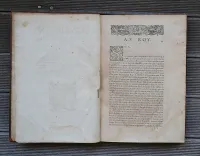 Décade contenant la vie et gestes de Henry le Grand, Roy de France et Navarre IIII° du Nom.
En laquelle est représenté l’Estat de la France depuis le dernier traicté de Cambray 1559. Jusques à la mort dudict Seigneur, icelle comprise, avec ce qui c’est faict & passé incontinent après icelle : les grandeurs des deux couronnes de France & de Navarre & les droicts dudit Seigneur sur plusieurs grandes terres & seigneuries. - photo