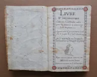 Livre d’arithmétique contenant les règles utiles pour le commerce et autres avec leurs explications.
Appartenant à Jean-Antoine Bêch fils de Joseph de ce lieu d’Entrecasteau.
Fini le vingt-six du mois de septembre de l’année mil sept cent quatre-vingt-cinq.
Fait de la main gauche de M. Louis André Simon démonstrateur de l’Arithmétique. 1785. - photo