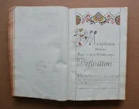 Livre d’arithmétique contenant les règles utiles pour le commerce et autres avec leurs explications.
Appartenant à Jean-Antoine Bêch fils de Joseph de ce lieu d’Entrecasteau.
Fini le vingt-six du mois de septembre de l’année mil sept cent quatre-vingt-cinq.
Fait de la main gauche de M. Louis André Simon démonstrateur de l’Arithmétique. 1785. - photo