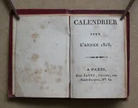 Les plaisirs de la jeunesse, ou innocence & candeur. Calendrier pour l’année 1818. - photo