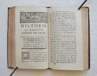« Impression de Saint-Sébastien. »
Historia de Mauricio, Conde de Saxe (…).
Contiene todas las particularidades de su vida, desde su nacimiento, basta su muerte, con muchas anecdotas curiosas, è interessantes : compuesta en la idioma Francès.
Traducida al Español, por D. Joseph Francisco de Lapaza y Sarria. - photo