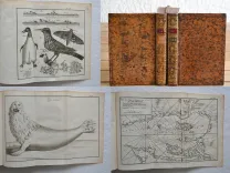 Histoire d’un voyage aux isles Malouines, fait en 1763, & 1764 ; avec des observations sur le détroit de Magellan, et sur les Patagons.
Nouvelle édition. Refondue & augmentée d’un discours préliminaire, de remarques sur l’histoire naturelle, etc. - photo
