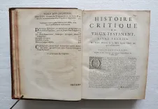 Histoire critique du Vieux Testament.
Nouvelle édition, & qui est la première imprimée sur la copie de Paris, augmentée d’une apologie générale & de plusieurs remarques critiques.
On a de plus ajouté à cette édition une table des matières, & tout ce qui a été imprimé jusqu’à présent à l’occasion de cette Histoire critique. - photo