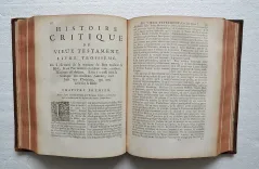 Histoire critique du Vieux Testament.
Nouvelle édition, & qui est la première imprimée sur la copie de Paris, augmentée d’une apologie générale & de plusieurs remarques critiques.
On a de plus ajouté à cette édition une table des matières, & tout ce qui a été imprimé jusqu’à présent à l’occasion de cette Histoire critique. - photo