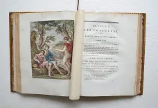 Idylles de Théocrite, traduites en français par J.-B. Gail, professeur de littérature grecque au Collège de France.
Nouvelle édition, ornée de figures gravées d’après les dessins de Barbier & Boichot [suivi de] : Les amours de Léandre et de Héro, poème de Musée le Grammairien, traduit en français, avec le texte grec, la version latine, des notes critiques, & un index ; par J.-B. Gail. - photo