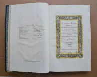 Monuments français inédits pour servir à l’histoire des arts depuis le VI° siècle jusqu’au commencement du XVII°.
Choix de costumes civils et militaires, d’armes, armures, instruments de musique, meubles de toute espèce, et de décorations intérieures et extérieures des maisons, dessinés, gravés et coloriés d’après les originaux.
Classés chronologiquement et accompagnés d’un texte historique par André Pottier. - photo