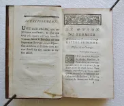 Le guide du fermier, ou instructions pour élever, nourrir, acheter & vendre les bêtes à cornes, les brebis, les moutons, les agneaux & les cochons.
Contenant les symptômes de leurs maladies / Les remèdes pour les guérir / Le choix de leur nourriture, de leurs pâturages / La manière de faire le meilleur beurre & différentes espèces de fromages / La façon d’élever la volaille, les dindons, les oies, les canards (…).
Traduit de l’anglais sur la quatrième édition. - photo